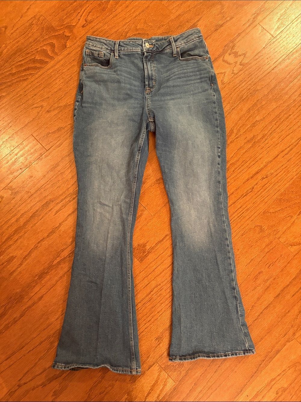 Old Navy jeans size 12, extra high-rise, flare, secret, smooth pockets